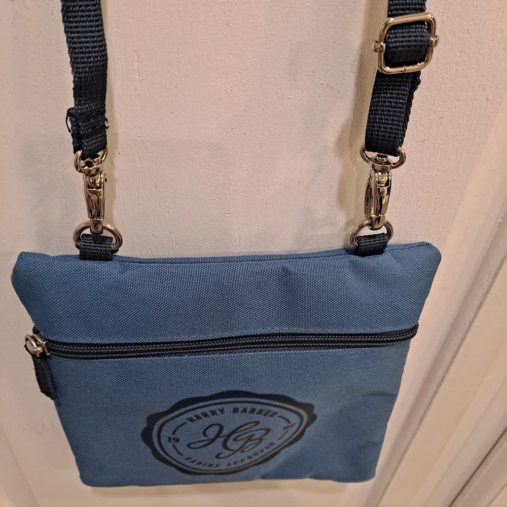 Harry Barker Blue & Black Nylon Dog Travel Crossbody Accessories Bag